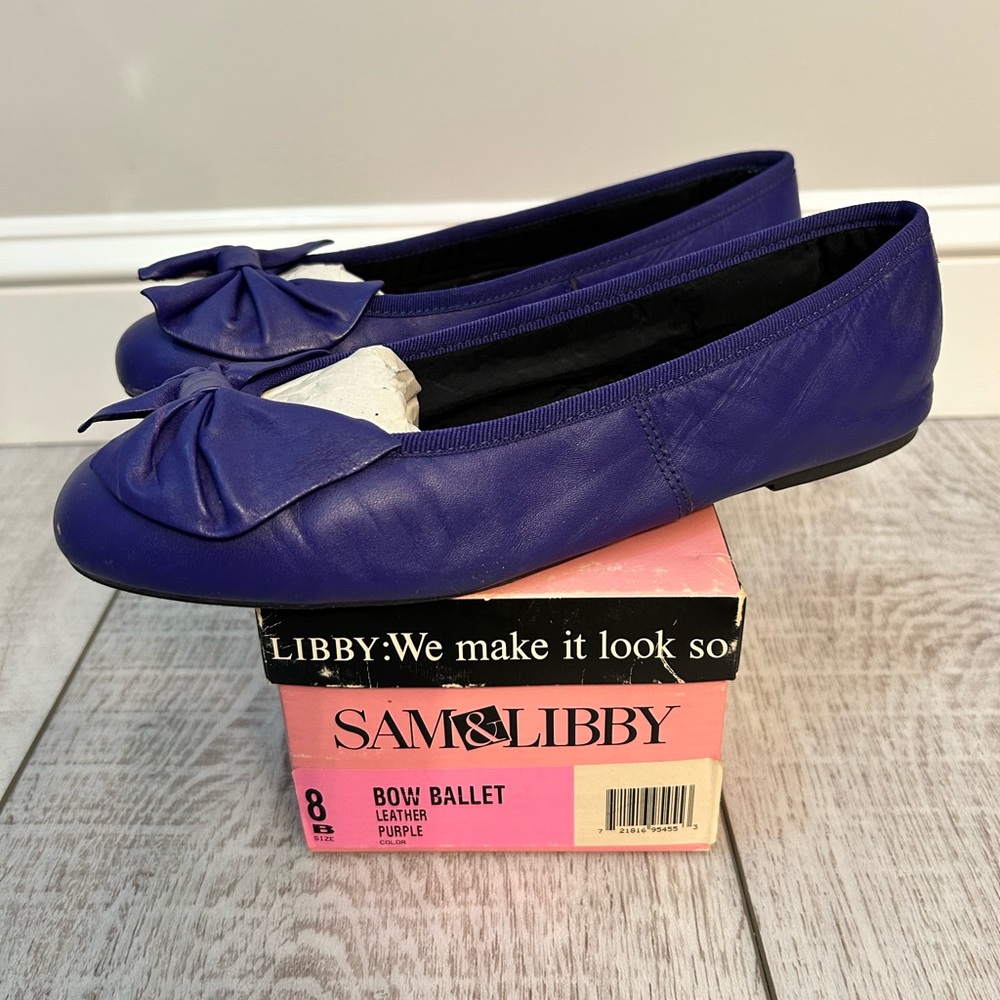 Sam & Libby Purple Bow Ballet Flats